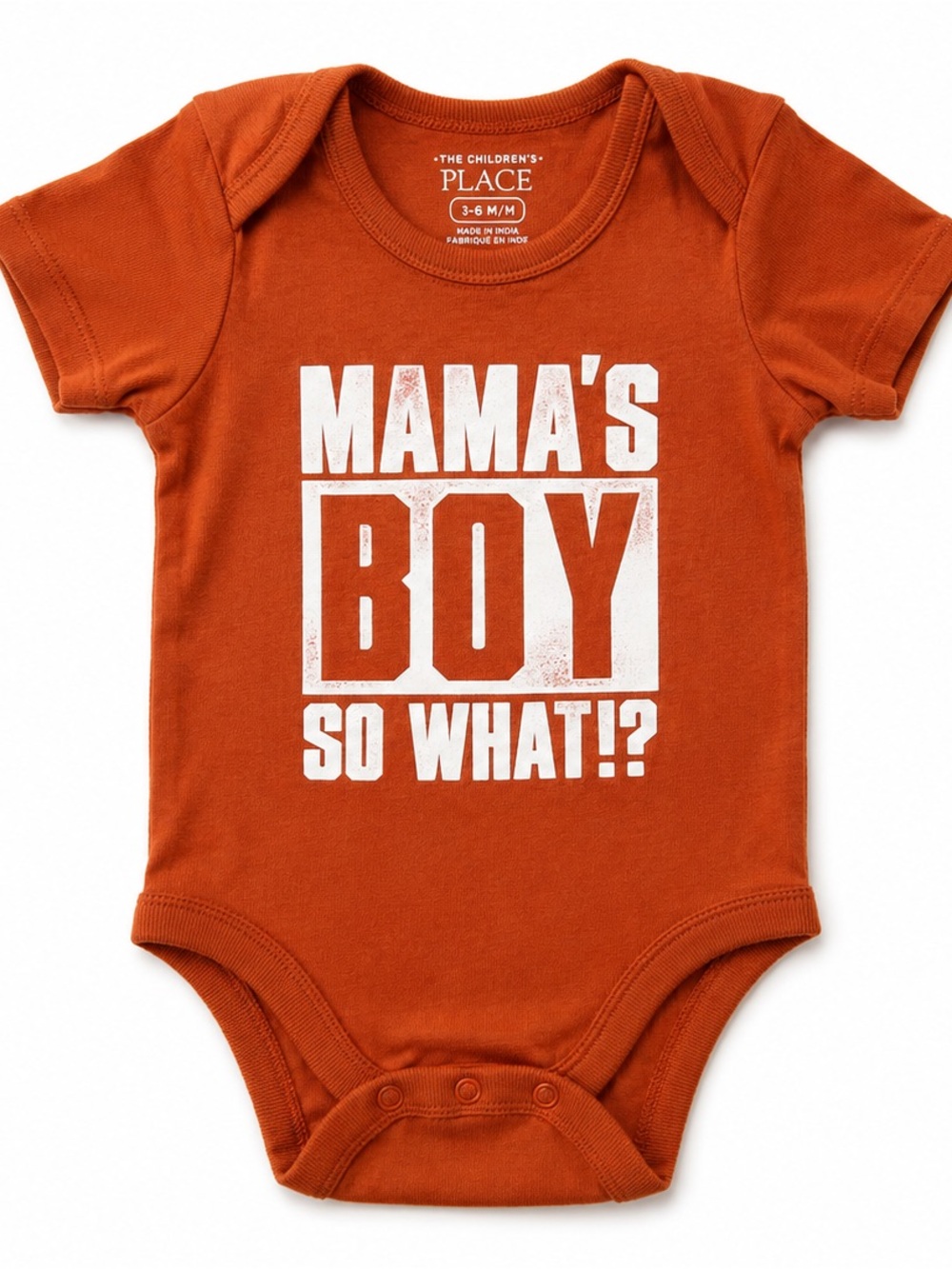 The Children's Place Orange 'Mama's Boy' Graphic Bodysuit